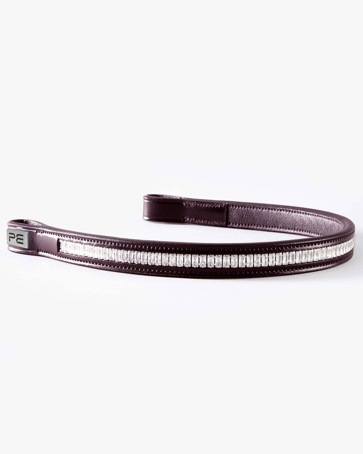 Premier Equine Trovare Brown Crystal Browband | Luxurious Horse Bridle Accessory