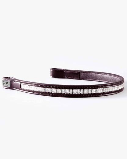 Premier Equine Trovare Brown Crystal Browband | Luxurious Horse Bridle Accessory