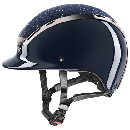 UVEX EXXEED GLOW Riding Helmet - Navy/Black - Equiflair Germany