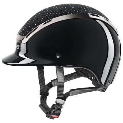 UVEX EXXEED GLOW Riding Helmet - Navy/Black Equestrian Helmet | Equiflair