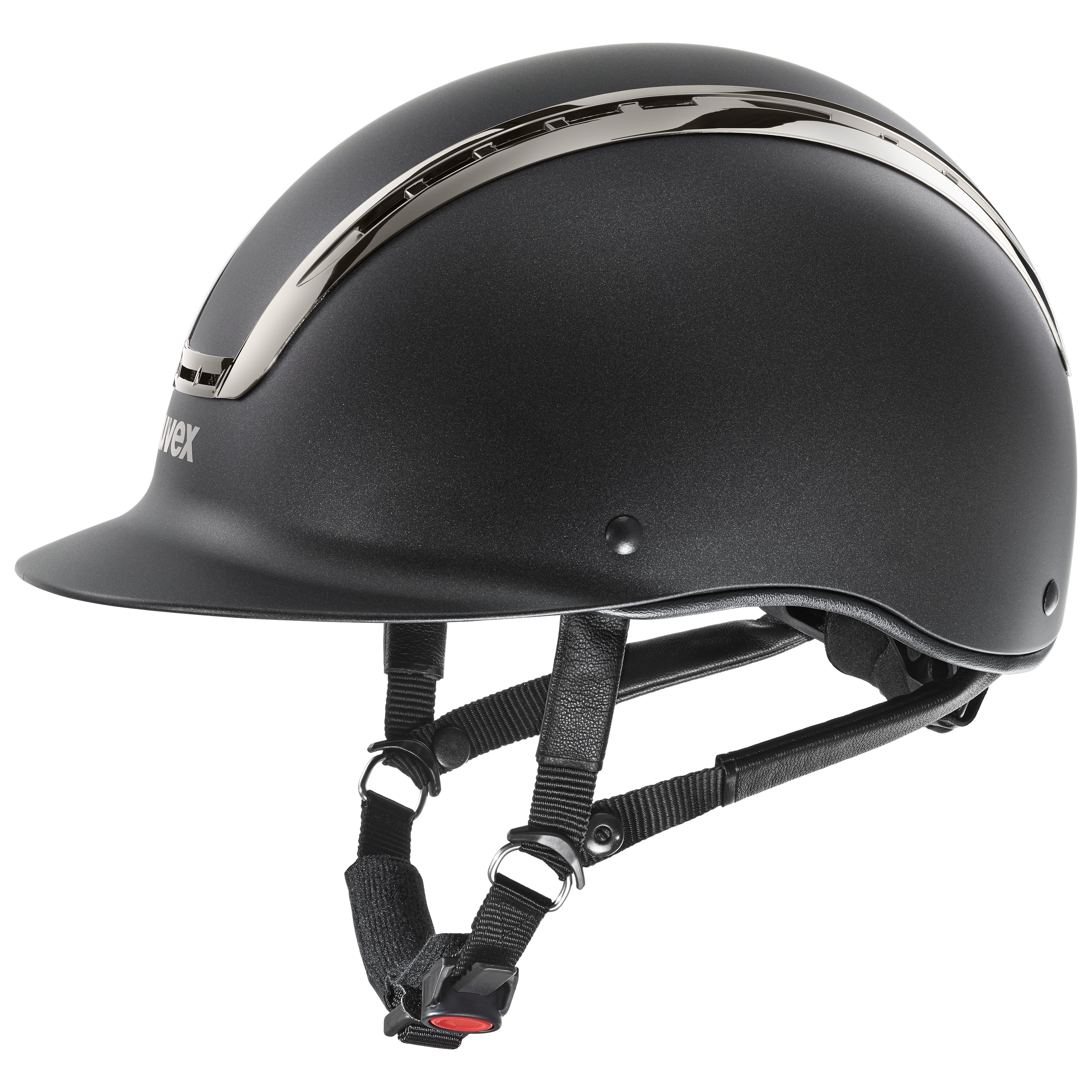 UVEX Chrome Riding Helmet - Black Matt Metal Equestrian Helmet - Equestrian Safety Gear