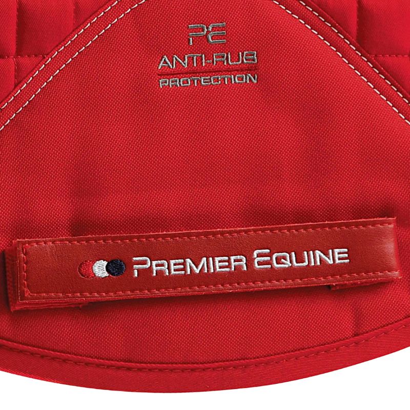 Premier Equine Red Close Contact Cross Country Saddle Pad - Horse Riding, Equestrian Anti-Rub Protection