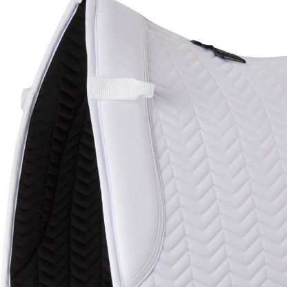 PREMIER EQUINE Sovereign Dressage Square - White Saddle Pad. Equiflair