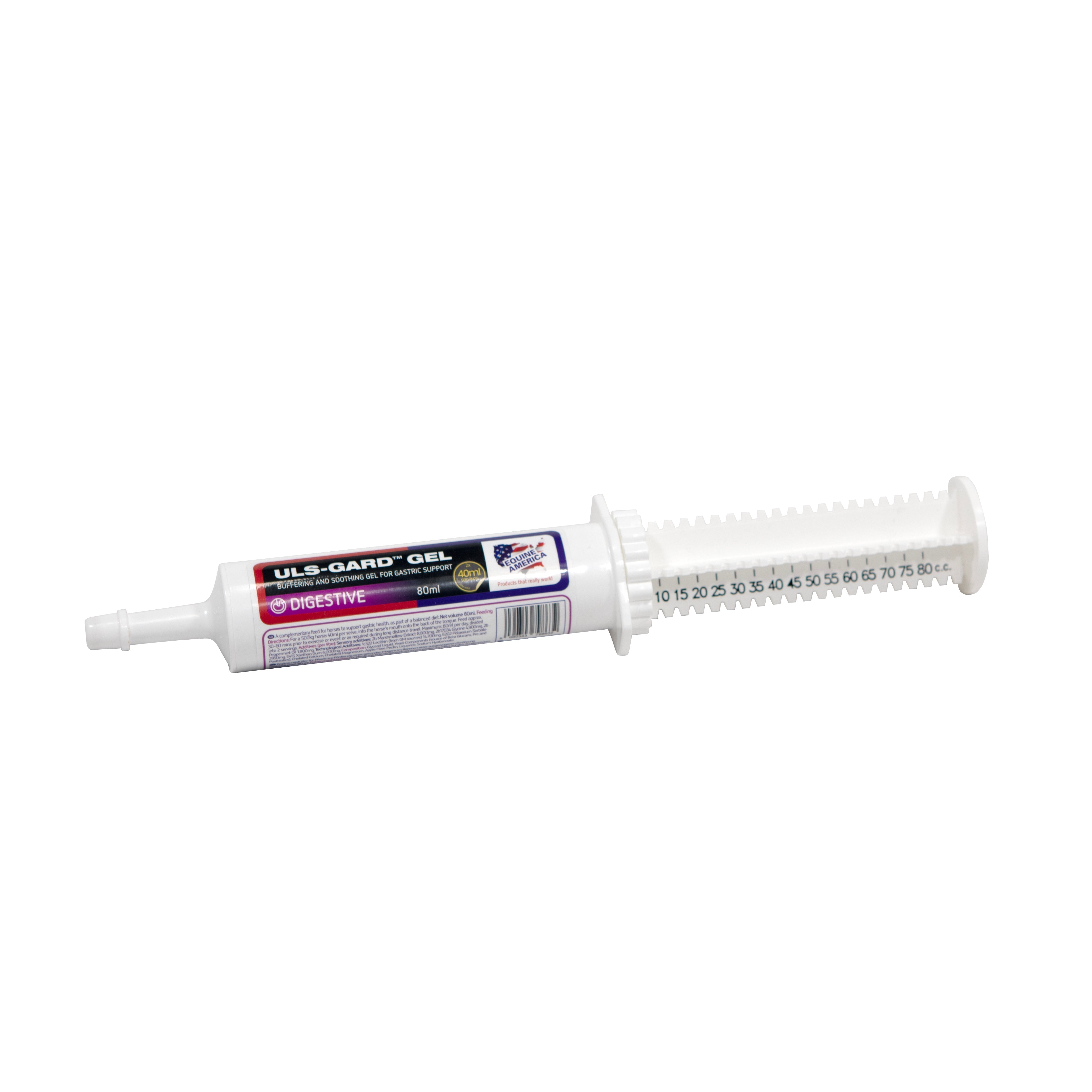 Equine America Uls-Gard Gel 80ml: Gastric Support Supplement for Horses in Syringe