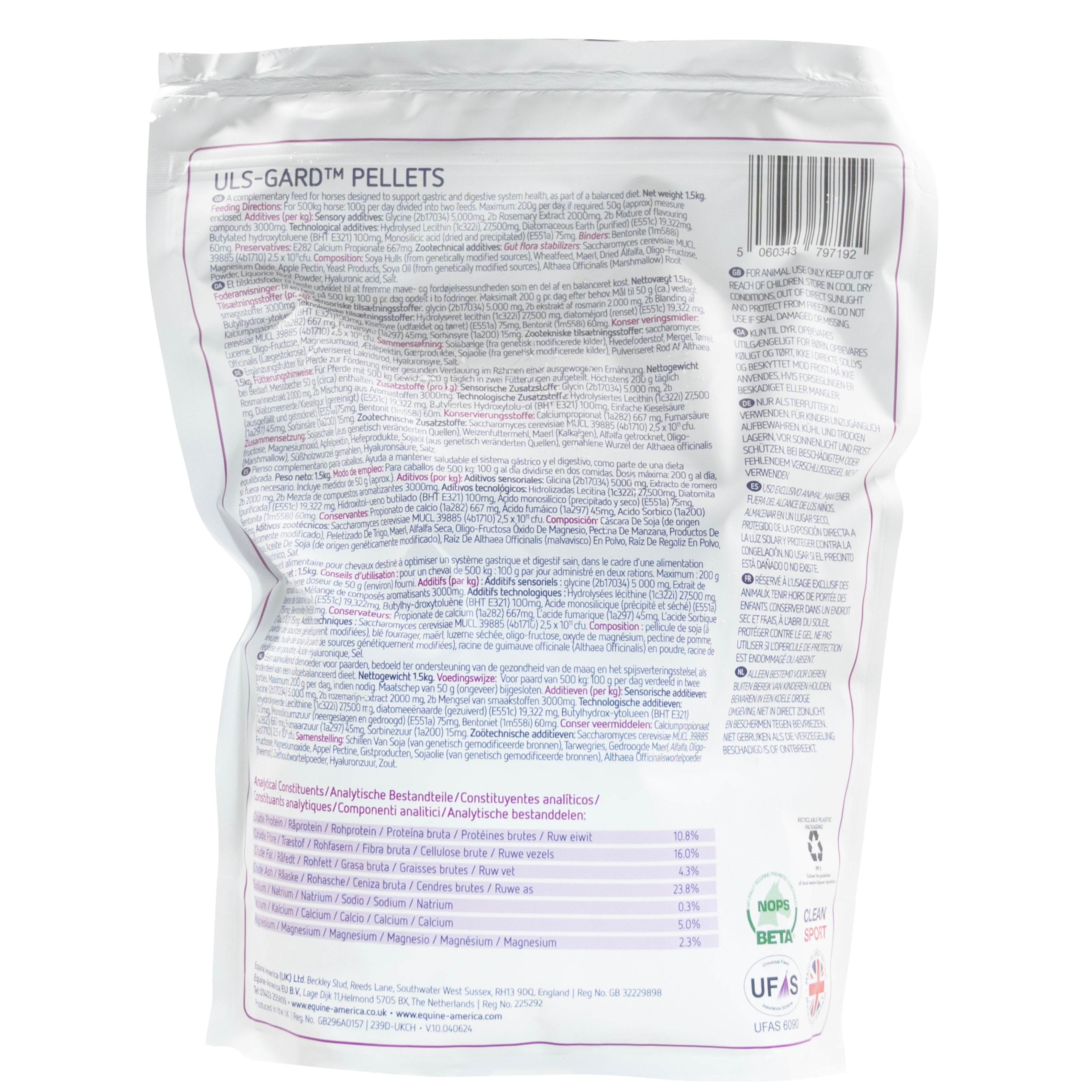 Equine America ULS-GARD Pellets: Digestive Supplement for Horse Gastric Support