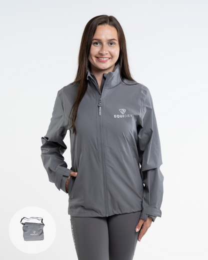 EQUIDRY Nimbus Waterproof Pack Away Jacket Women's Grey
