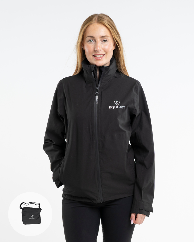 EQUIDRY Nimbus Waterproof Pack Away Jacket Women's Black