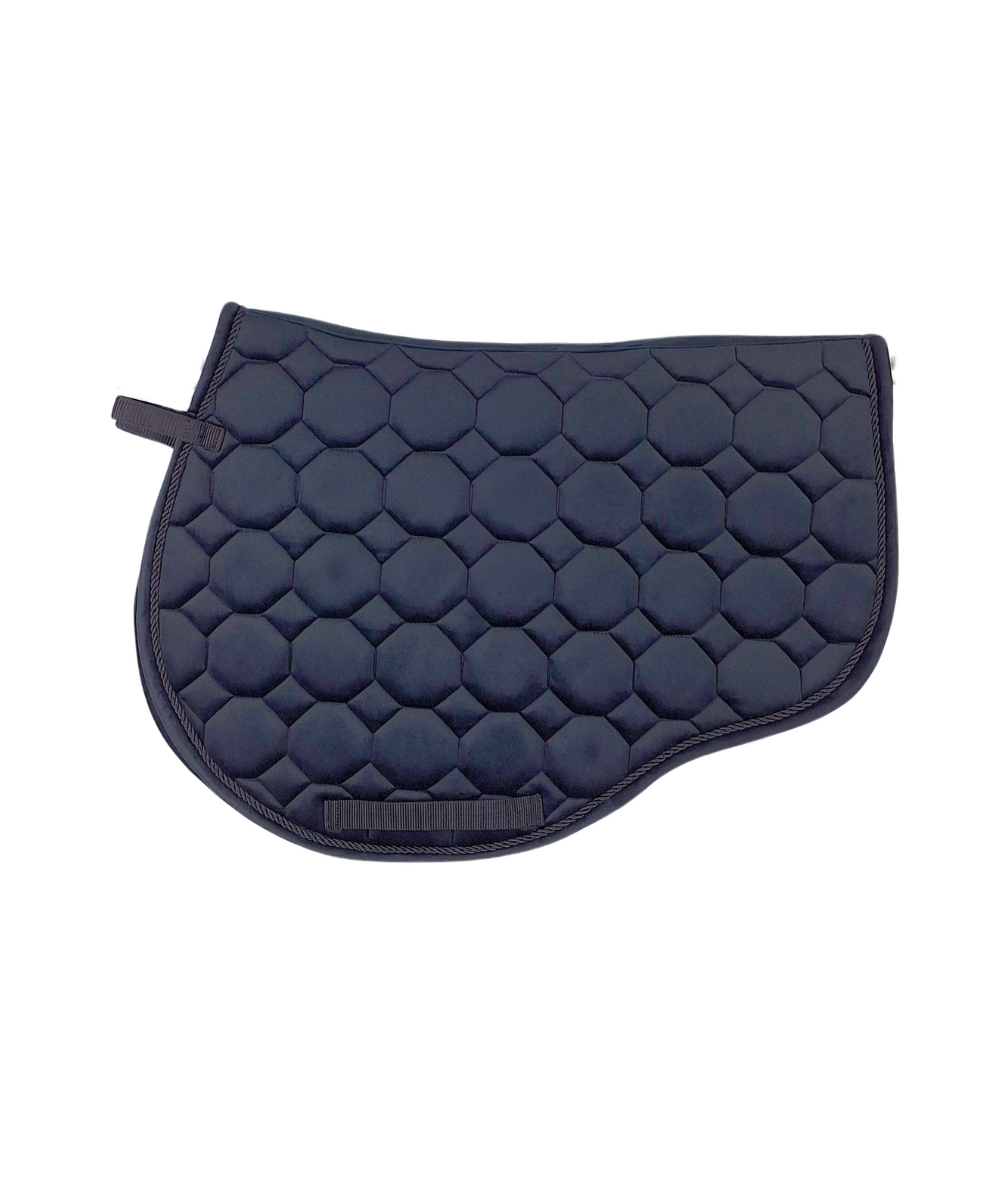 Black Quilted Saddle Pad - Equestrian Horse Riding Equipment for Comfort & Performance