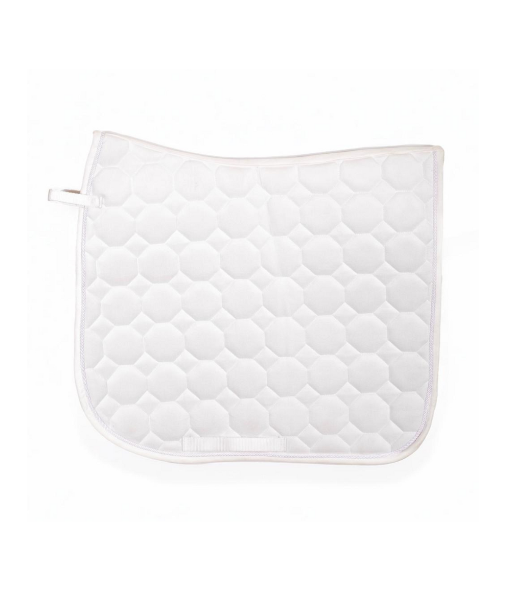 CAMEO DRESSAGE SADDLECLOTH WHITE - Suede Horse Saddle Pad | Equestrian Equipment | Equiflair