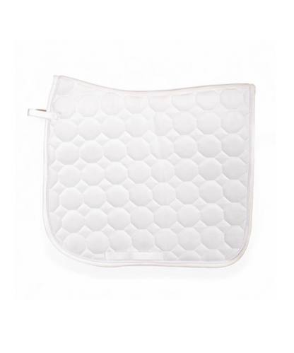 CAMEO DRESSAGE SADDLECLOTH WHITE - Suede Horse Saddle Pad | Equestrian Equipment | Equiflair