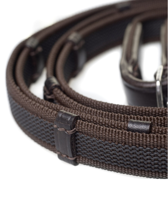 CAMEO SURE GRIP REINS - Equiflair: Web reins with leather grips for horse riding. Flexible equestrian reins.