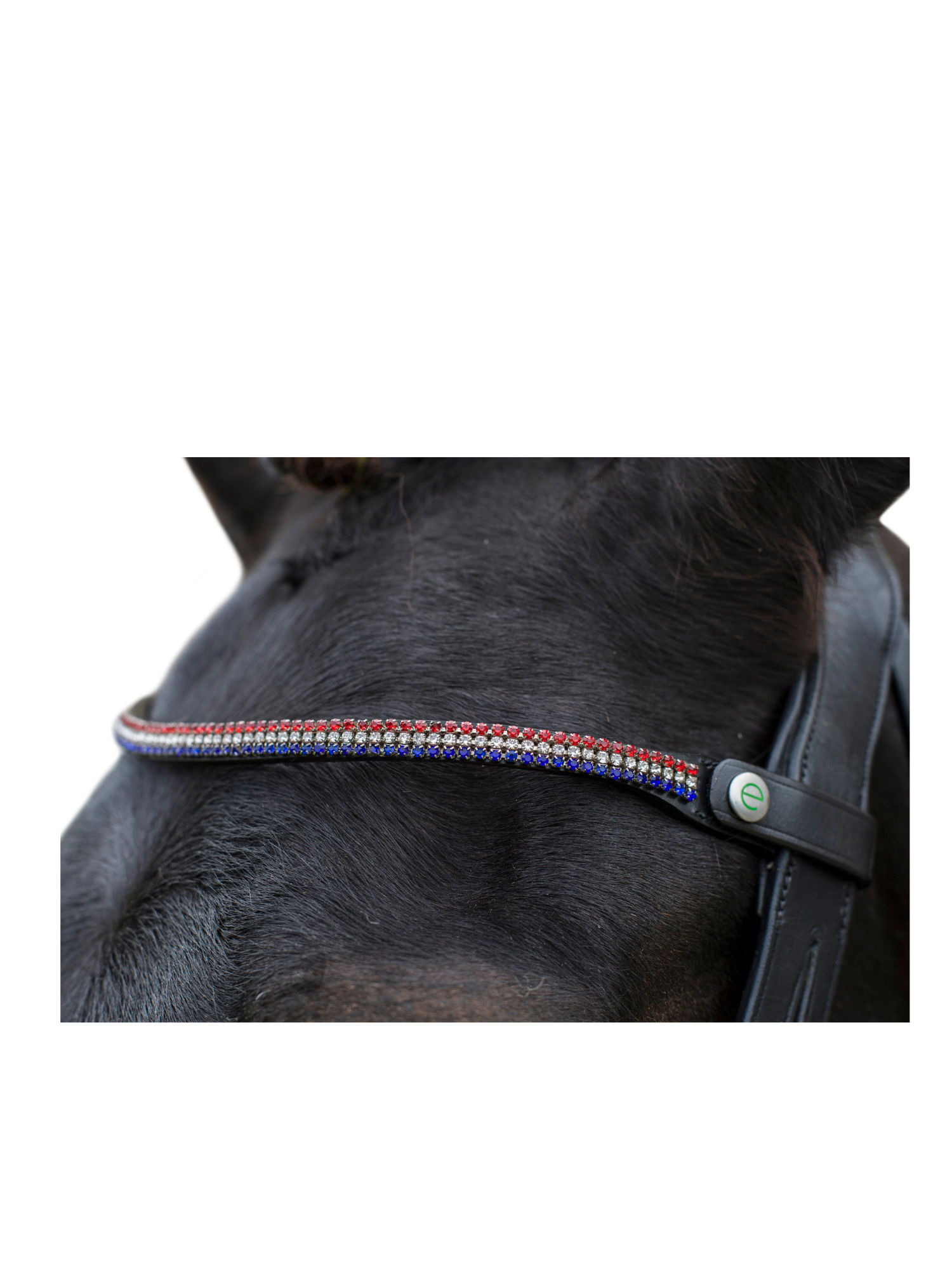 ECORIDER Freedom Browband: Red, White, Blue Horse Browband - Equestrian Freedom Bridle