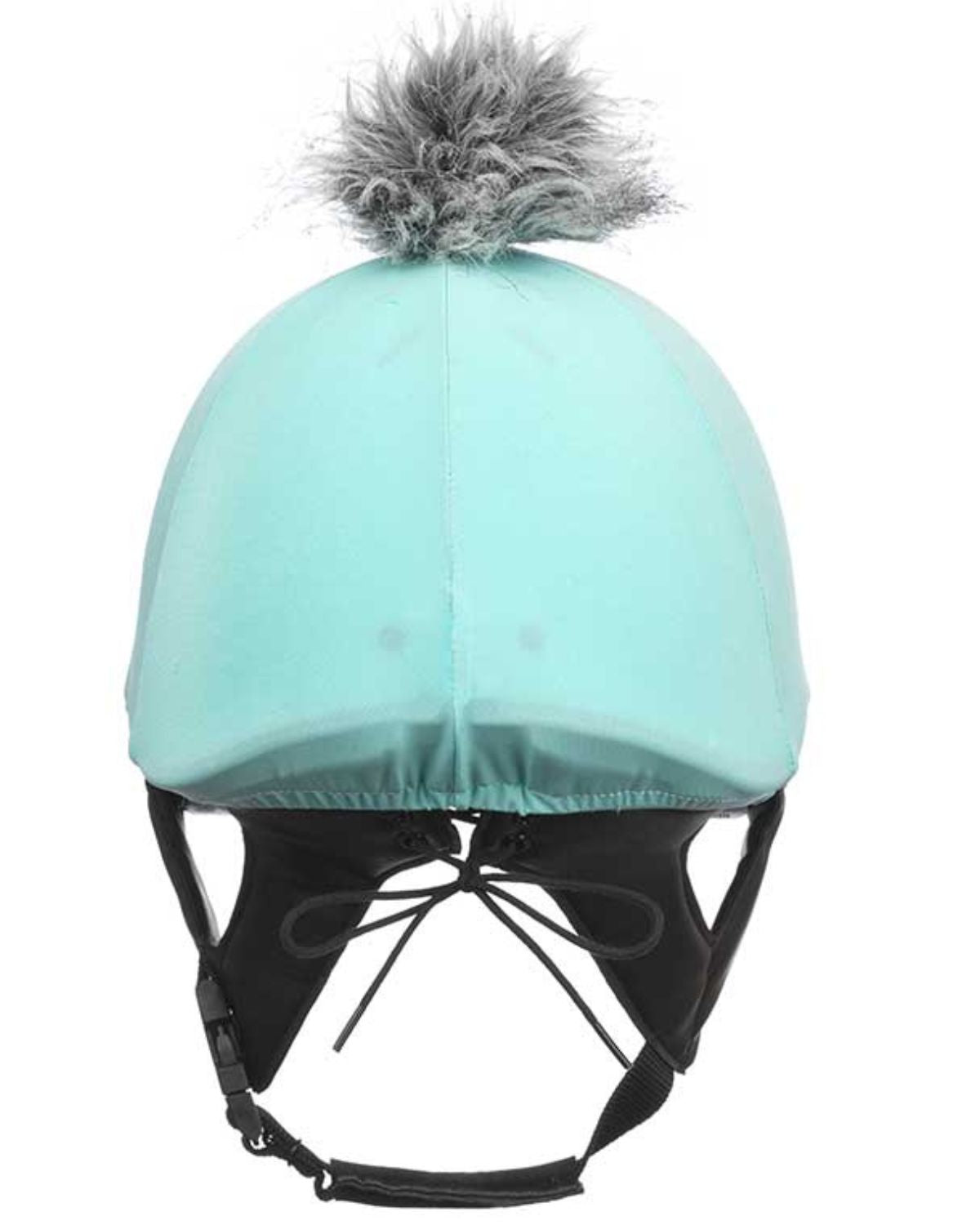 Mint Green Charles Owen JS1 Pro Equestrian Helmet with Pom Pom - Jockey Skull for Horse Riding