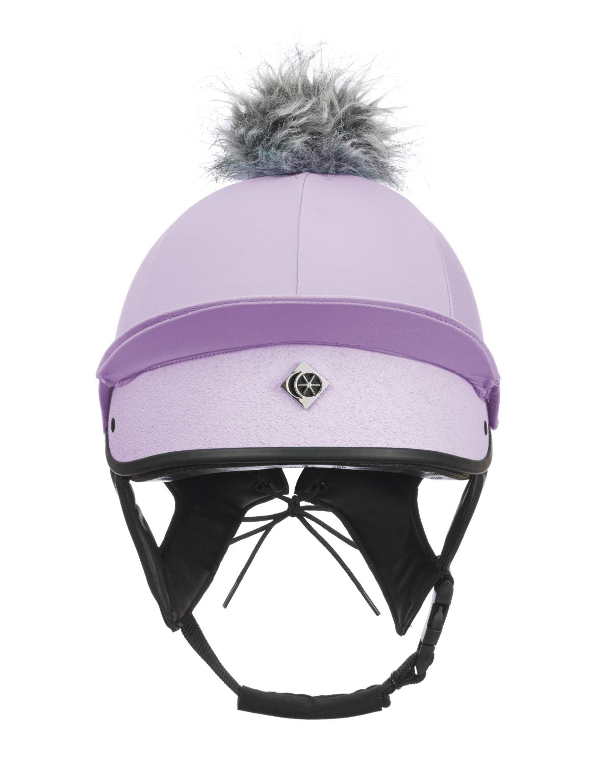 Charles Owen JS1 Pro Jockey Skull Lilac Riding Helmet with Pom Pom | Equiflair