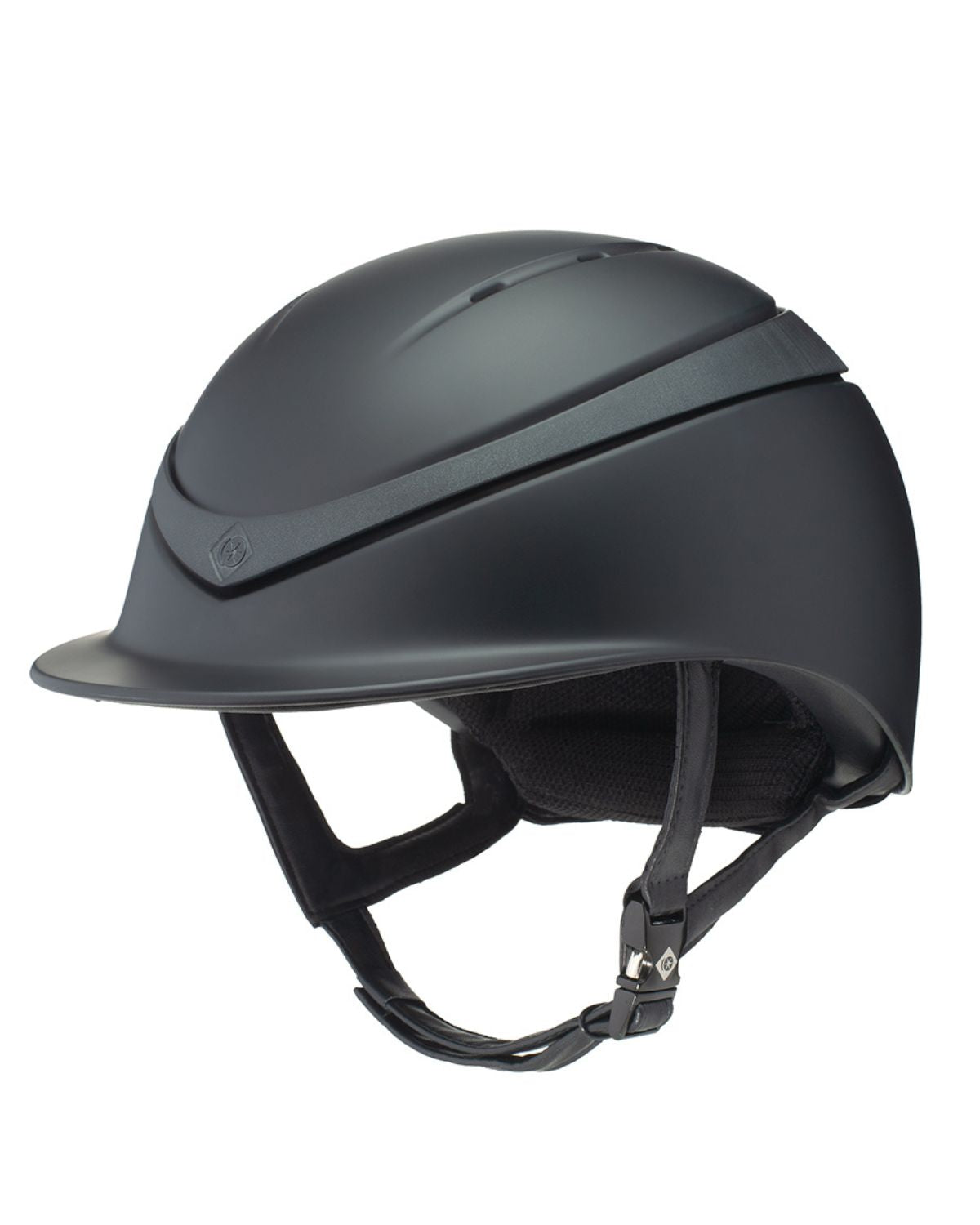 CHARLES OWEN HALO Black Riding Helmet - Premium Equestrian Safety Gear, Halo Lattice Harness