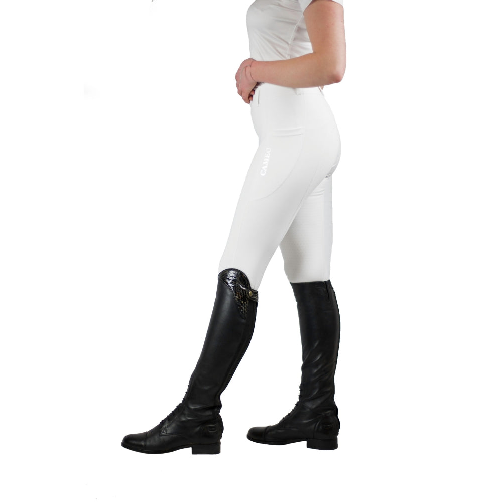 CAMEO THERMO TIGHTS WHITE by Equiflair: Equestrian Winter Riding Tights, Warm, Comfortable, Technical Fabric