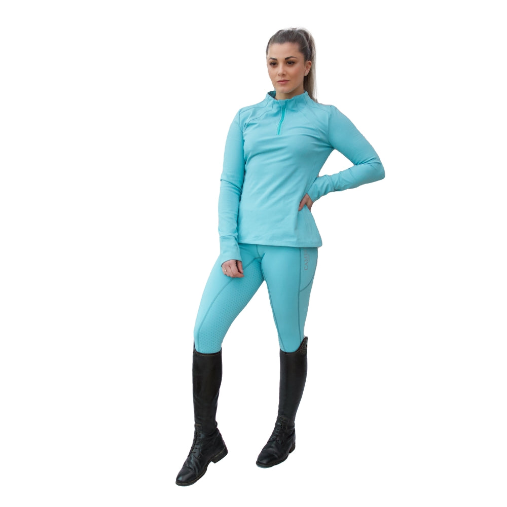 CAMEO THERMO TIGHTS CORNFLOWER - Equestrian Riding Leggings, Equiflair, Winter Riding Apparel, Technical fabric, equestrian