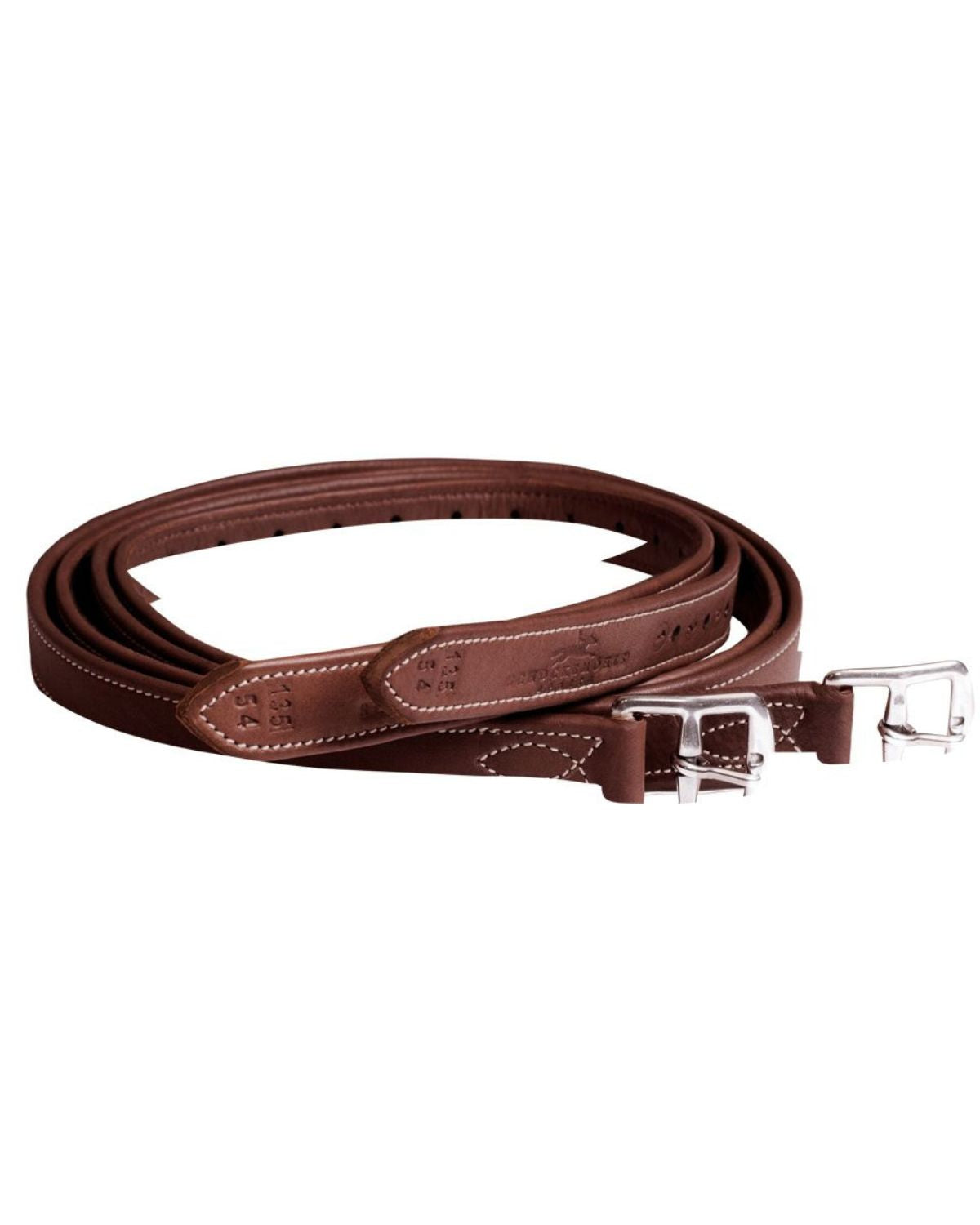 Schockemohle Stirrup leathers Chantilly royal oak/cream/silver