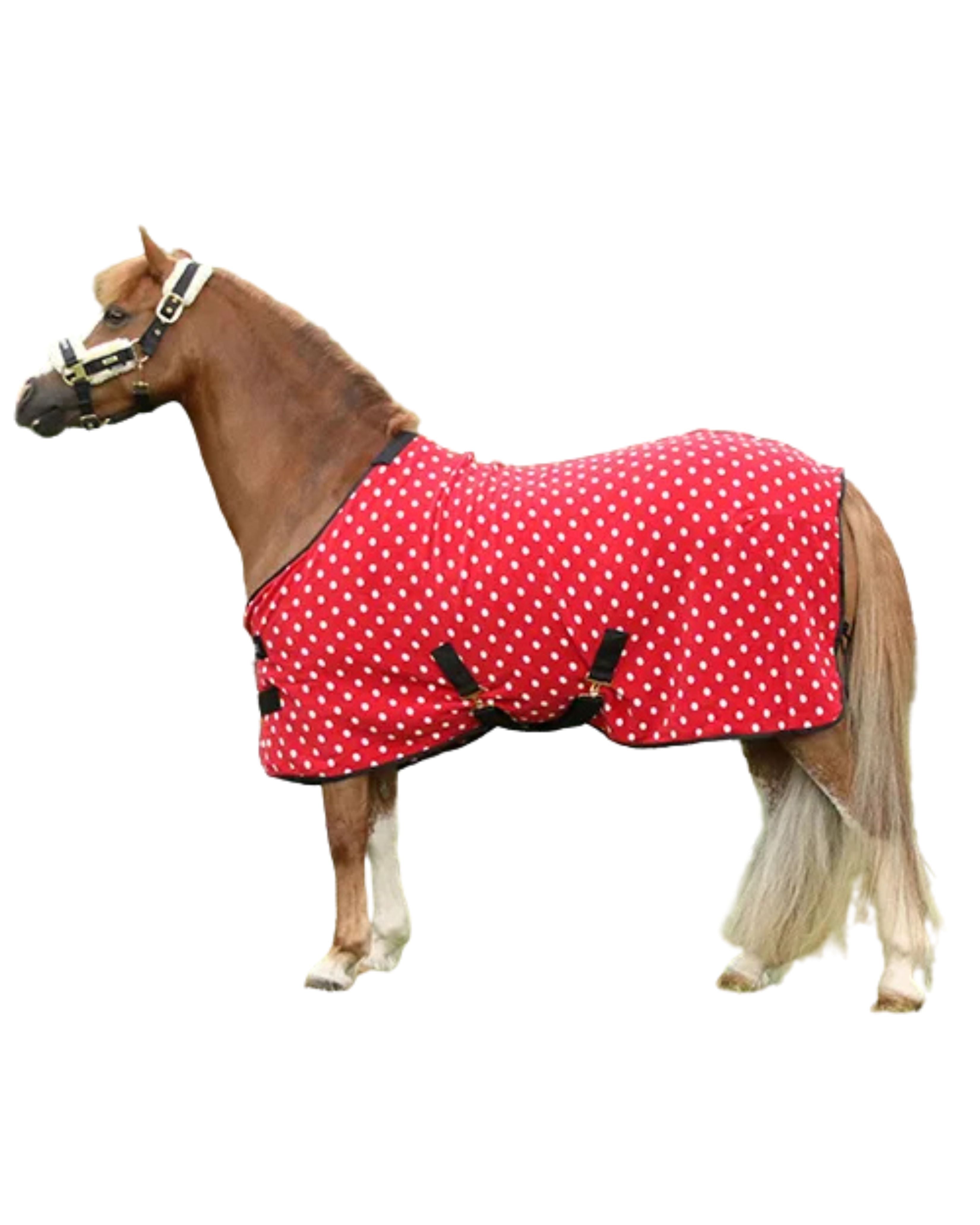 Supreme Products Dotty Fleece Rug - Rosette Red
