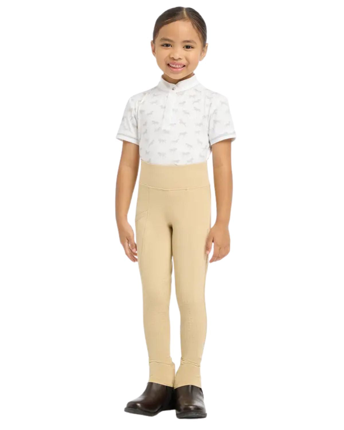 LeMieux Mini Beige Breeches: Girl in Equestrian Riding Pants for Kids