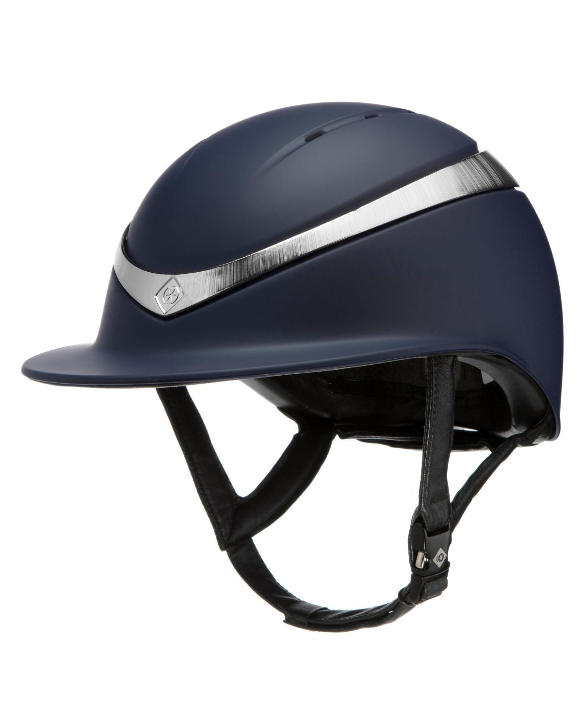 Charles Owen Halo Riding Helmet - Navy Platinum MIPS Option | Equiflair