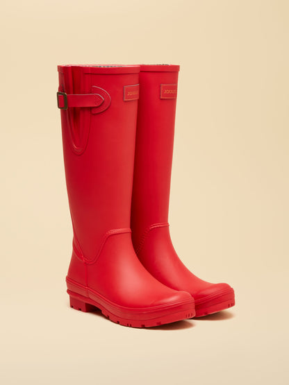 Joules Women's Red Adjustable Tall Rain Boots | Wellington Boots for Women