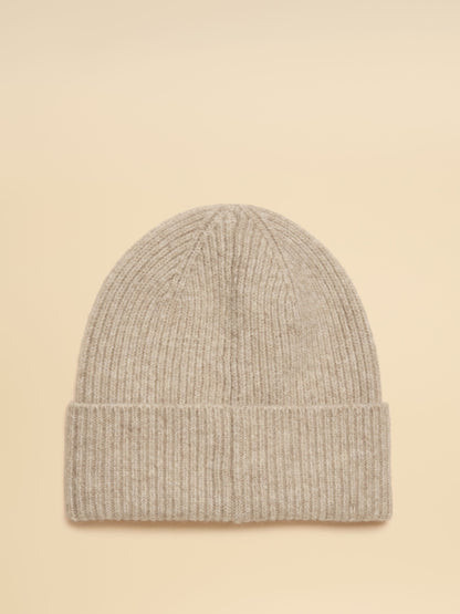 Joules Women's Oatmeal Fine Knit Beanie Hat | Cozy Wool Blend Winter Headwear