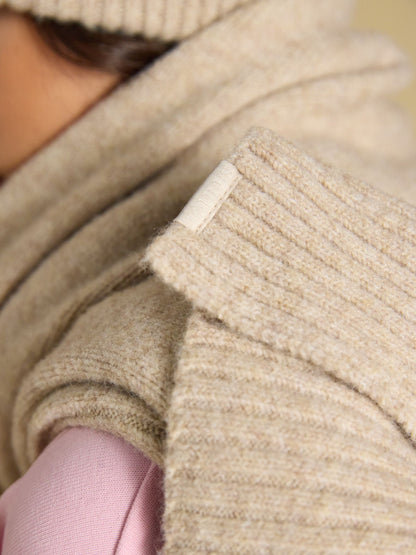 Women's Joules Oatmeal Fine Knit Scarf