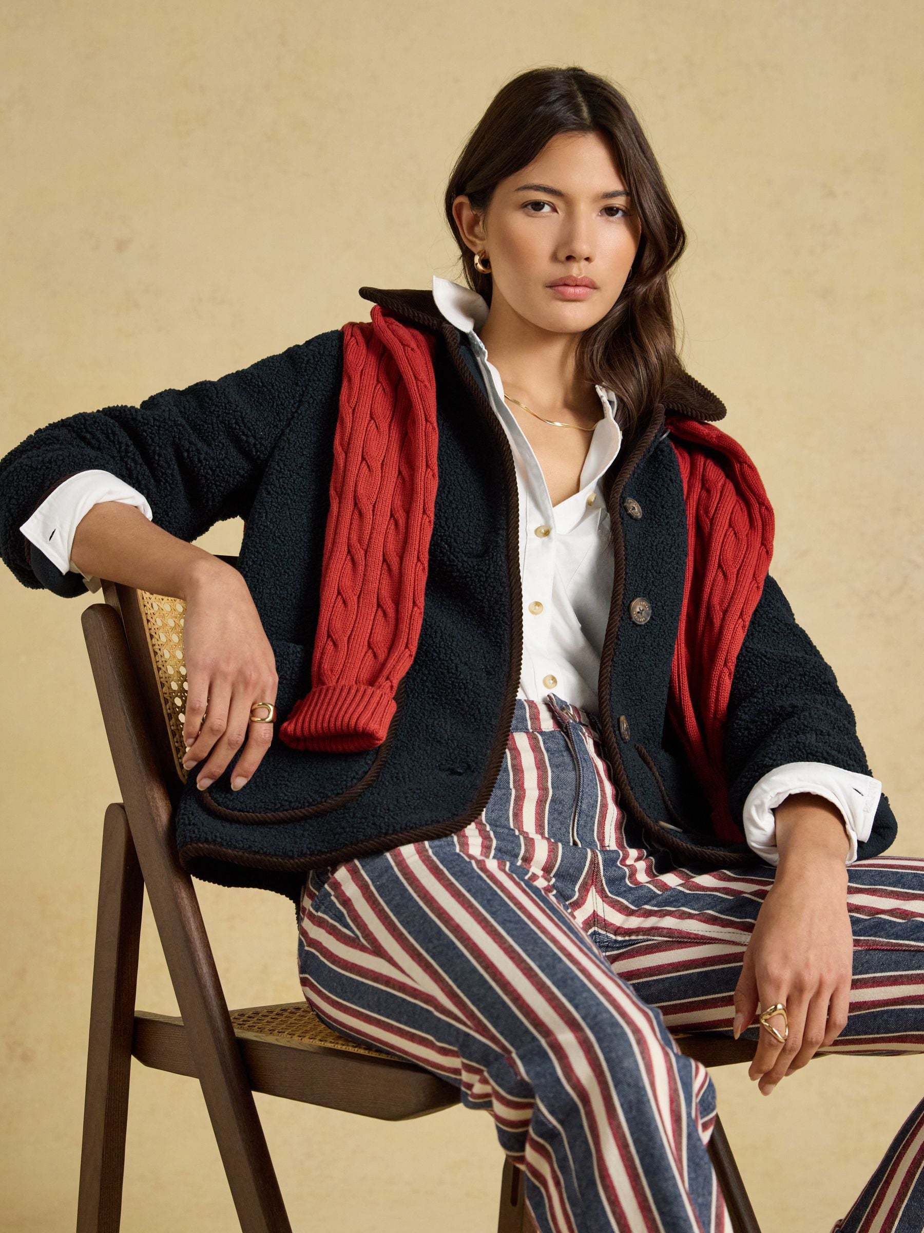 Women's Joules Sadie Button Through Fleece Jacket
