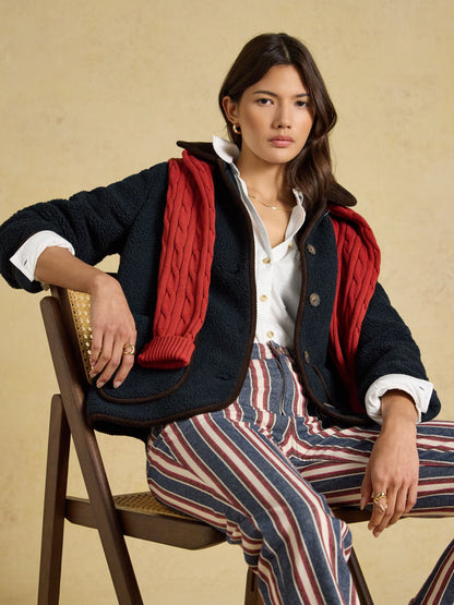 Women's Joules Sadie Button Through Fleece Jacket