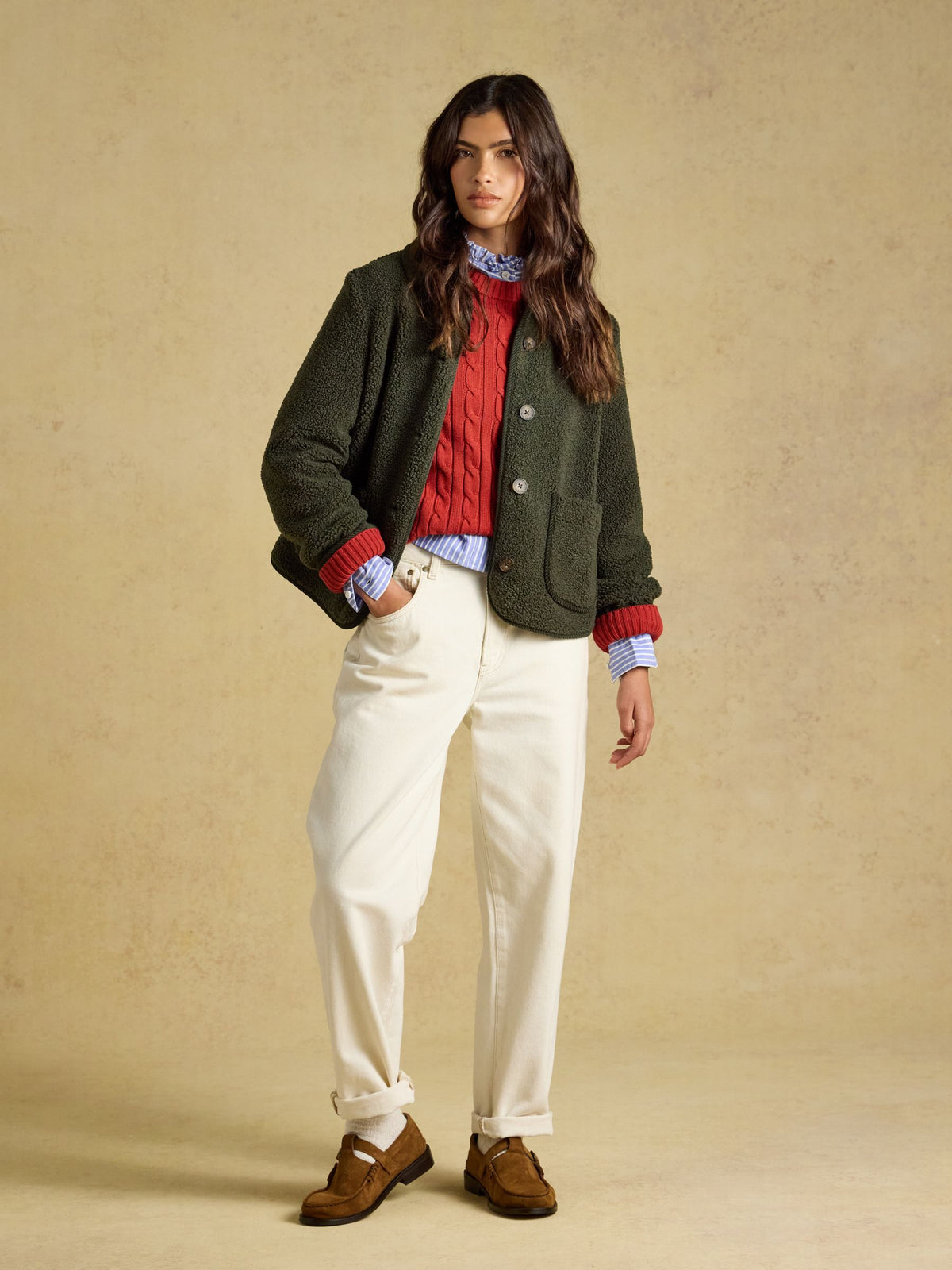 Women's Joules Sadie Button Through Fleece Jacket
