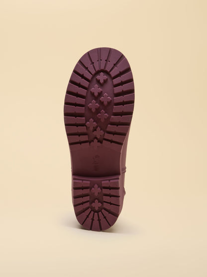 Joules Cherry & Chocolate ankle wellies rubber boots for women - waterproof, neoprene-lined, grip sole
