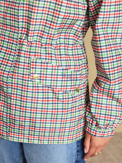 Women's Joules Everdry Eden Check Waterproof Raincoat