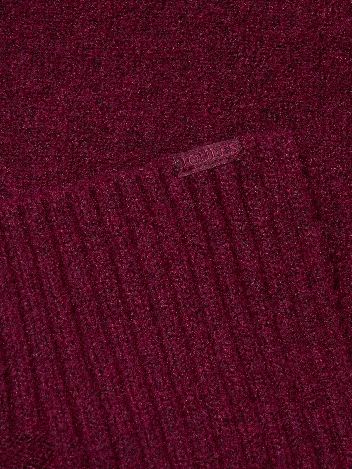 Joules women's berry fine knit scarf with wool blend