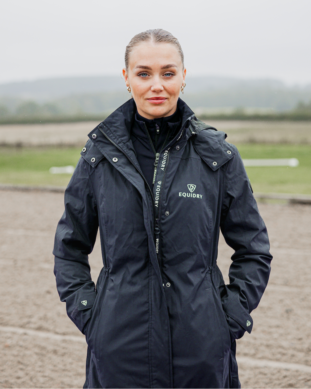 Equidry Women's Bronte Riding Coat - Navy, Waterproof, Stylish, Equestrian Apparel