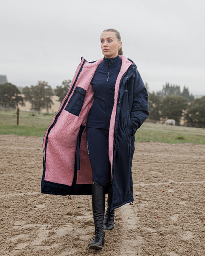 EQUIDRY Evolution Women's Thick Fleece Navy/Pale Pink