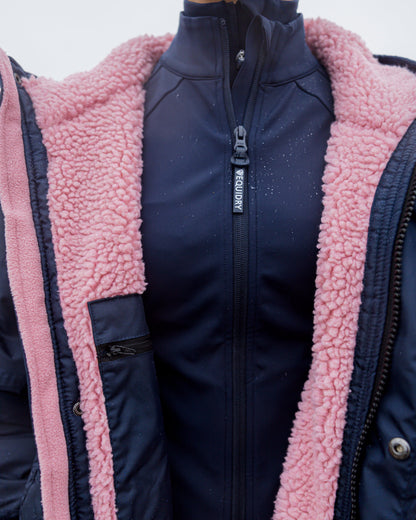 EQUIDRY Evolution Women's Thick Fleece Navy/Pale Pink