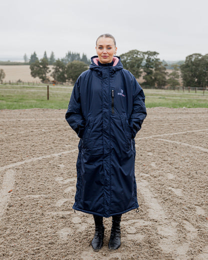 EQUIDRY Evolution Women's Thick Fleece Navy/Pale Pink