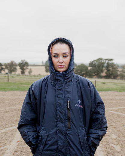 EQUIDRY Evolution Women's Thick Fleece Navy/Pale Pink