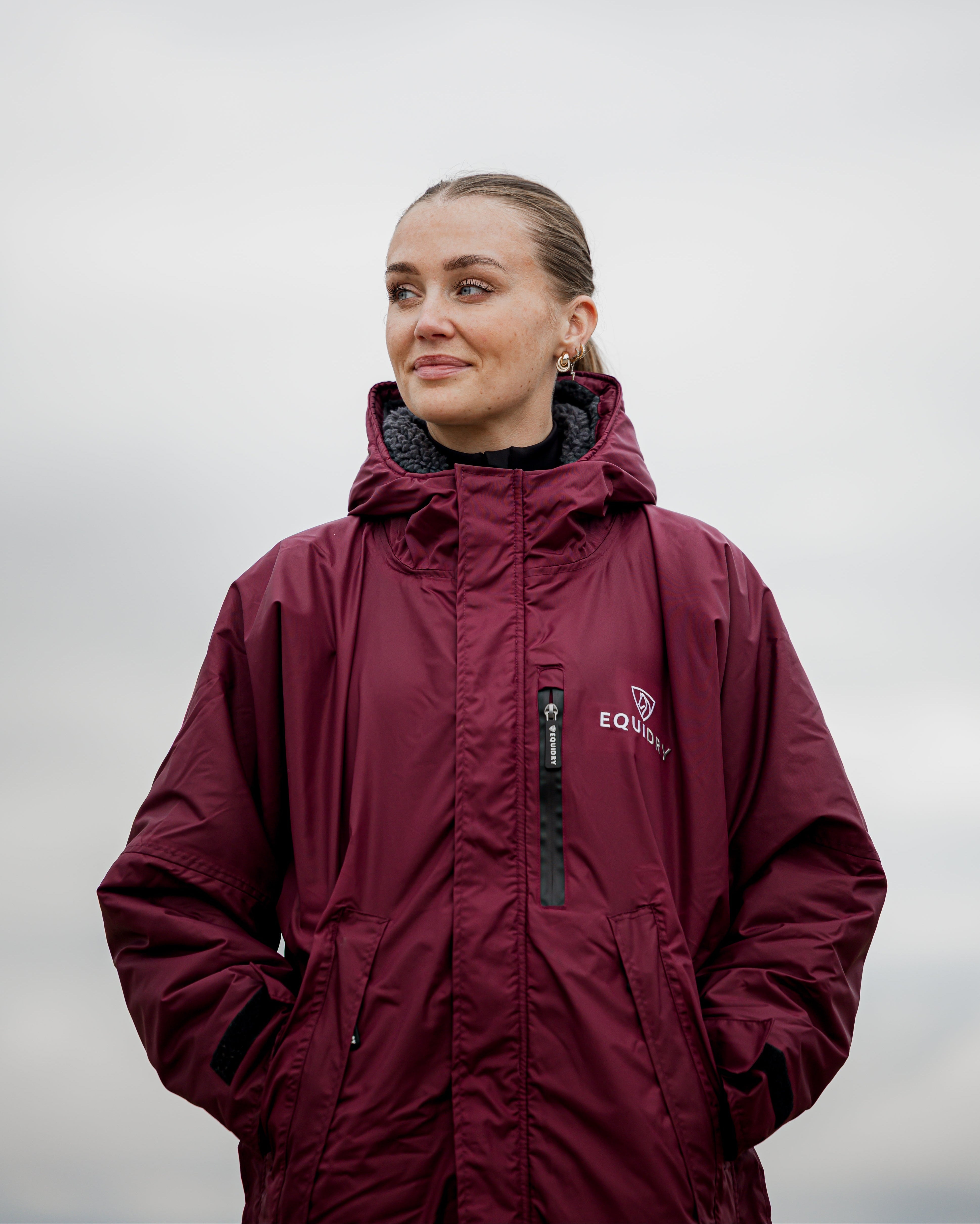 EQUIDRY Evolution Women's Plum Fleece Coat - Waterproof & Warm | Equiflair