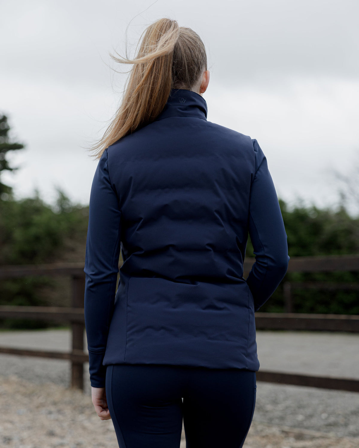Women's EQUIDRY Navy Torrent Padded Equestrian Riding Gilet