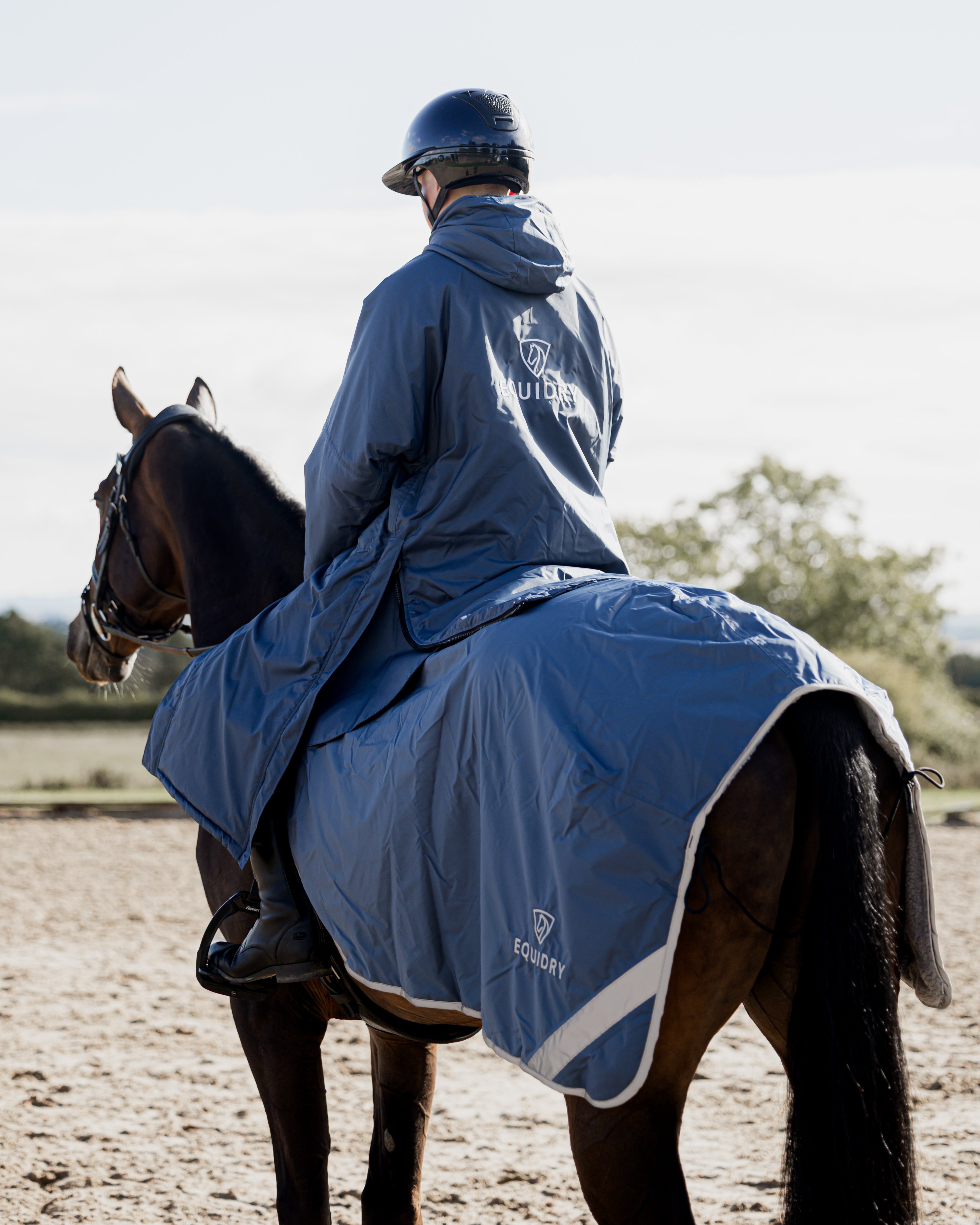 EQUIDRY Waterproof Exercise Sheet Thick Steel Blue