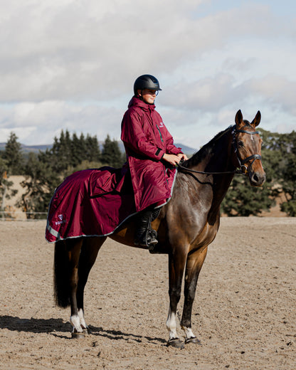 EQUIDRY Waterproof Exercise Sheet Thick Plum/Grey