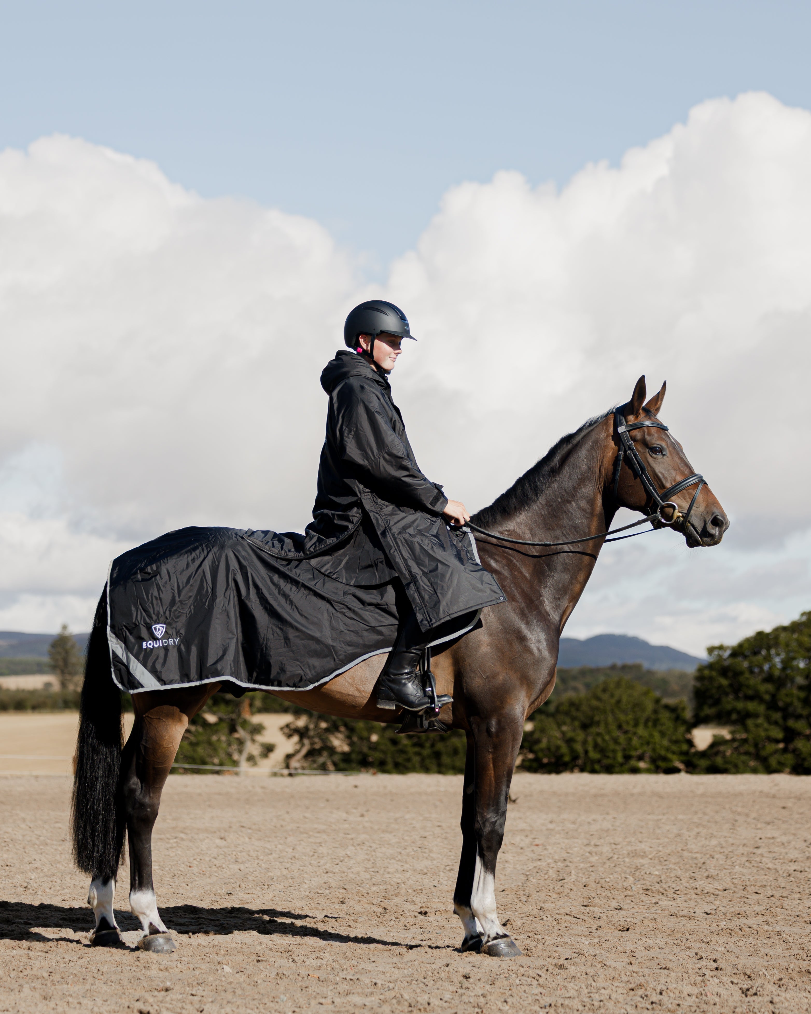 EQUIDRY Waterproof Exercise Sheet Thick Black/Black