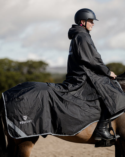 EQUIDRY Waterproof Exercise Sheet Thick Black/Black