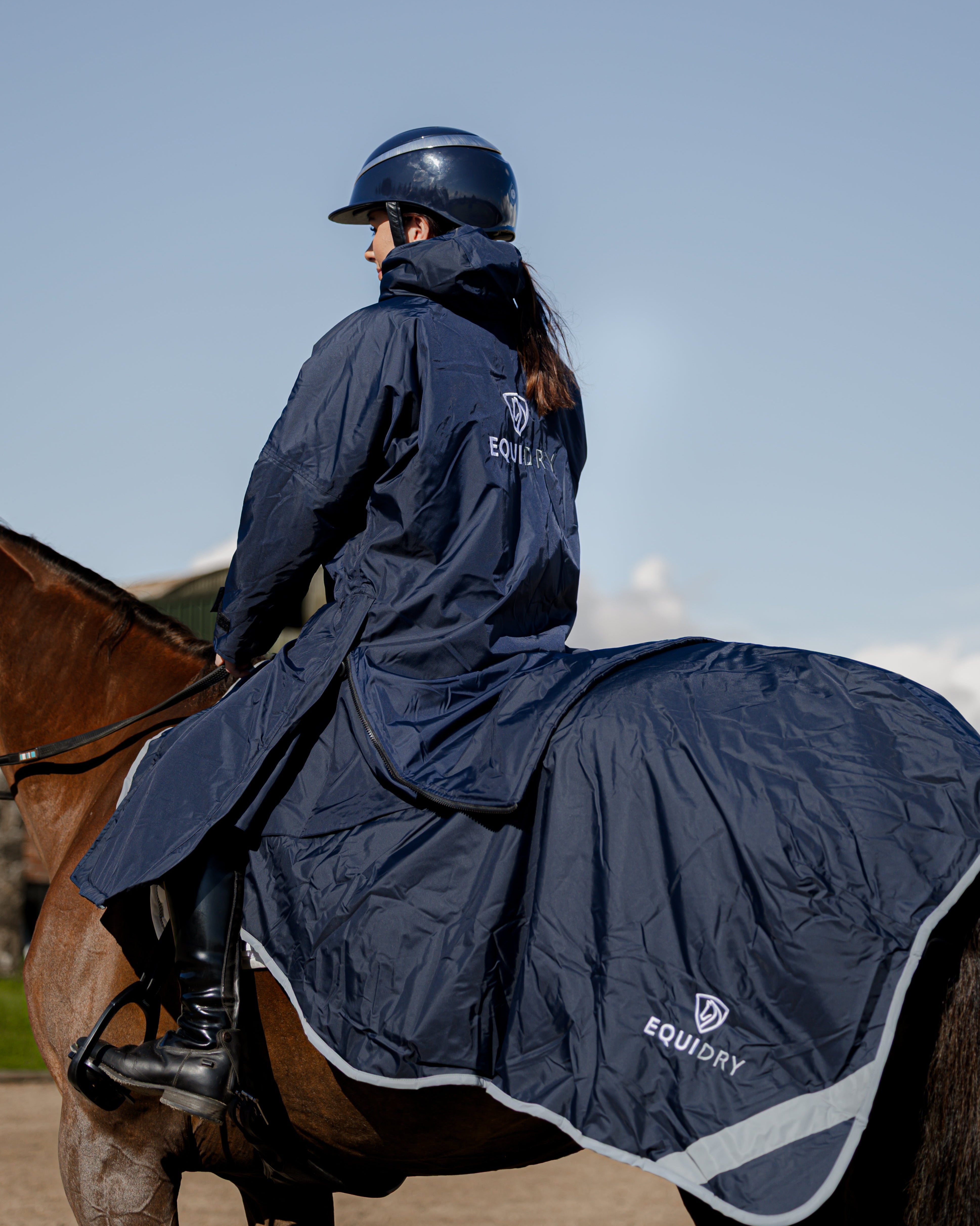 EQUIDRY Waterproof Exercise Sheet Thick Navy/Navy