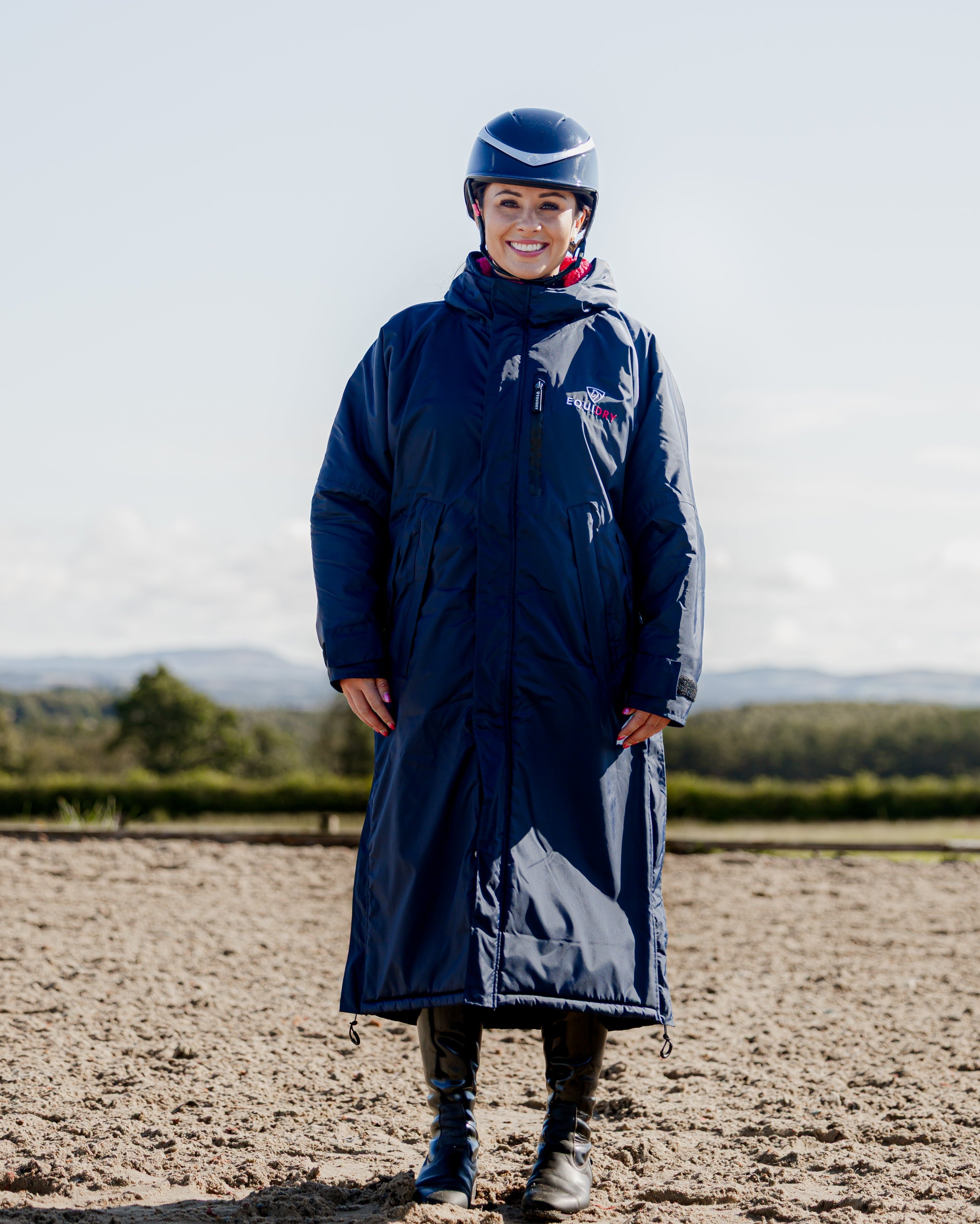 EQUIDRY Evolution Women's Thick Fleece Navy/Raspberry