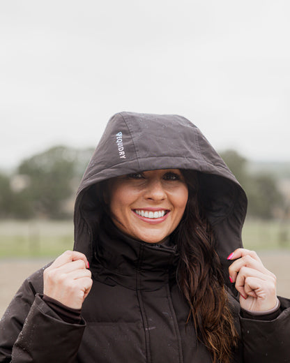 EQUIDRY Talia Women's Waterproof Puffer Jacket Brown