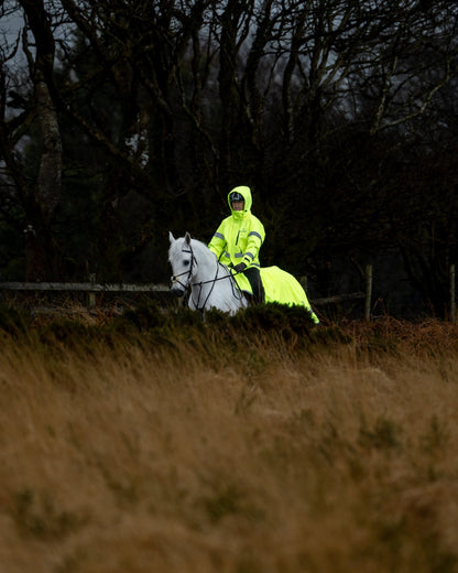 Equidry Waterproof Hi-Vis Yellow Horse Riding Exercise Sheet for Safety