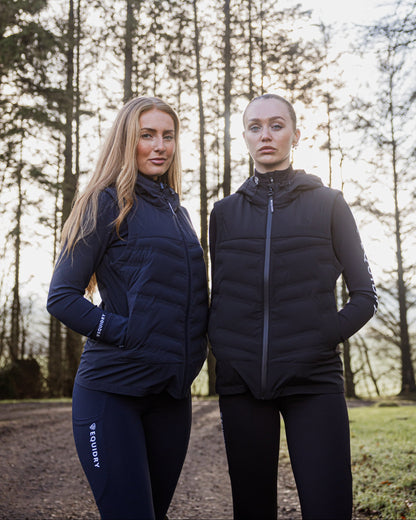 Equidry Tamar Lightweight Women's Black Gilet for riding and equestrian wear.
